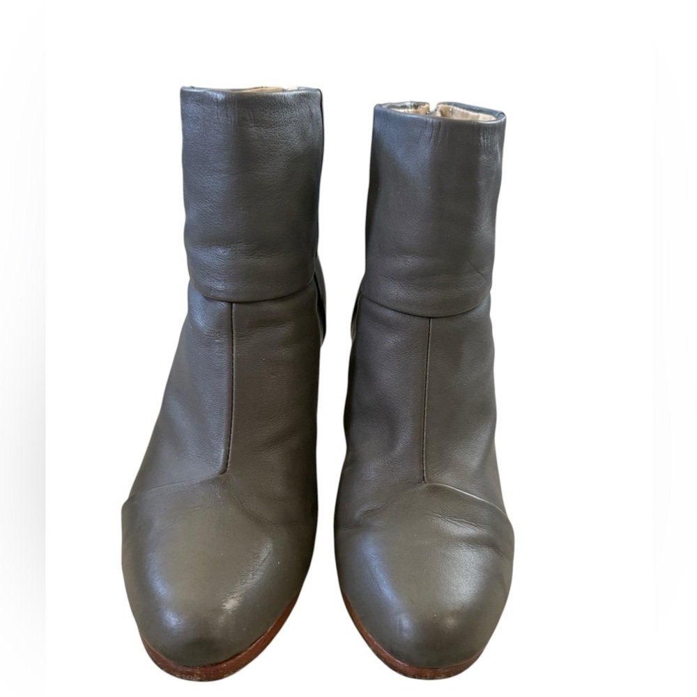Excellent condition gray leather rag & bone newbury boot size 36.5 euro 6.5 us